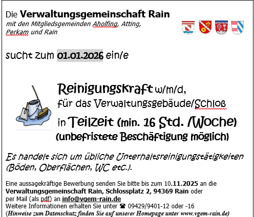 Bewerbung Reinigungskraft